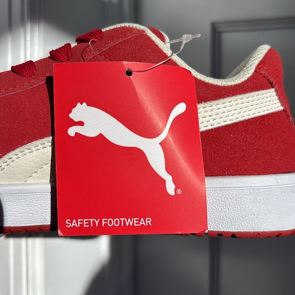 NWT Puma Safety Work Shoes - Iconic Suede Red Womens Low - Picture 13 of 16